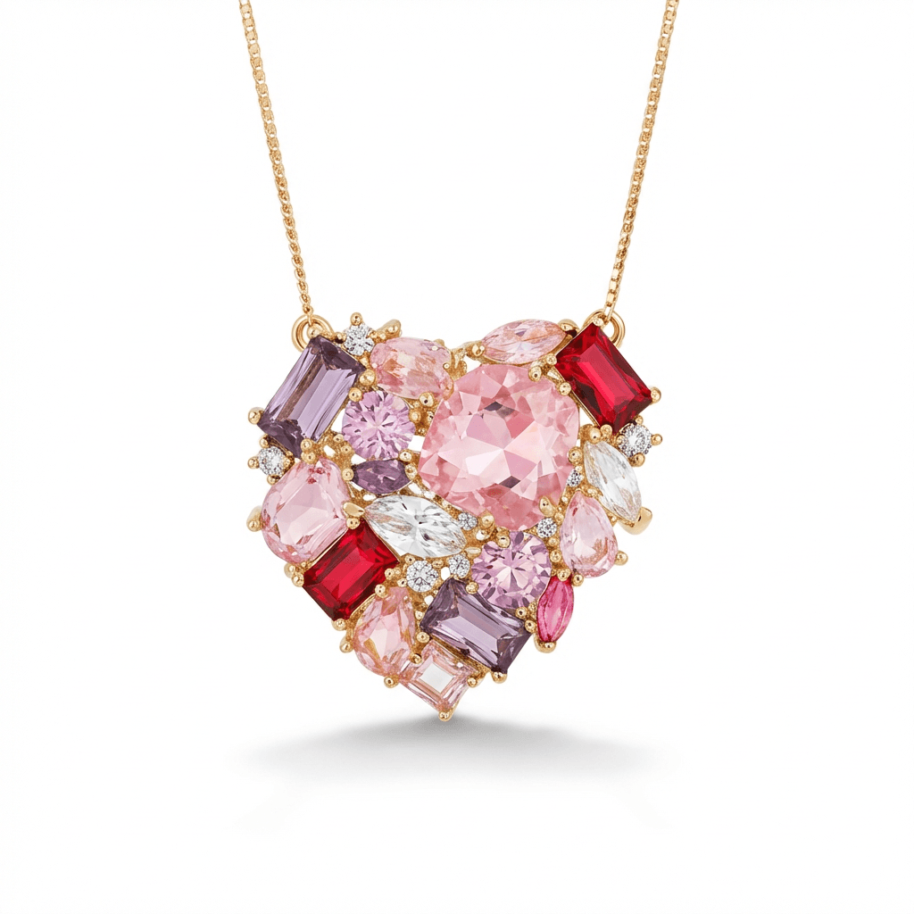 Anel - Pingente Coração - Colares JoiasLab